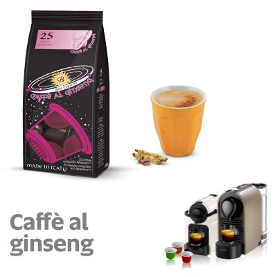 25 capsule caffè al ginseng compatibile Nespresso